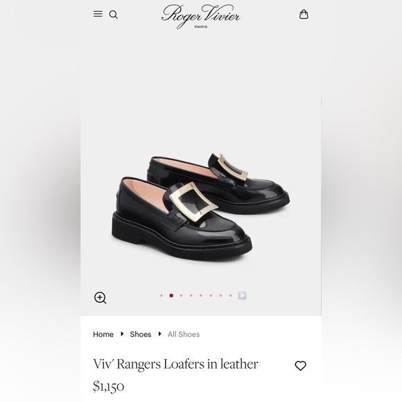 Roger Vivier Viv' Rangers Black Patent Leather Women’s  Loafers 39 US 9 - Picture 14 of 15